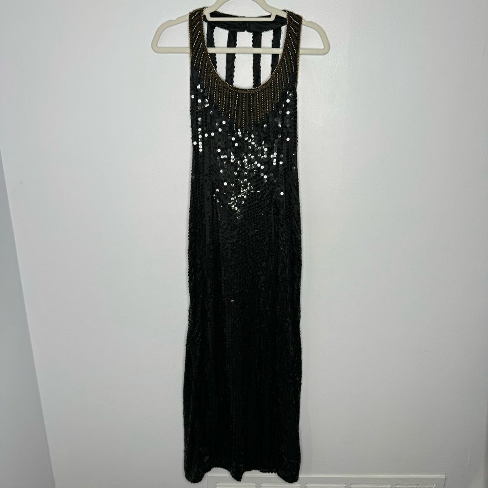 laurence kazar new york sequins dress with open back